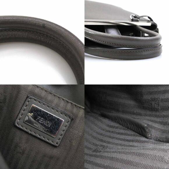 FENDI Gray Leather Shoulder Bag - Picture 5 of 5